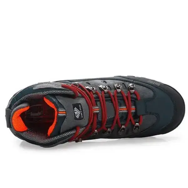 Mens Non-Slip Hiking Shoes | Waterproof High-Top Outdoor Casual Shoes in Black Orange, Black Yellow, Blue