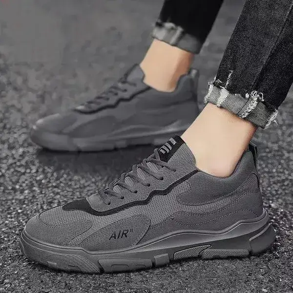 Mens Breathable Sports Shoes | Temperature-Regulating Low-Top Casual Shoes in Beige, Black, Grey