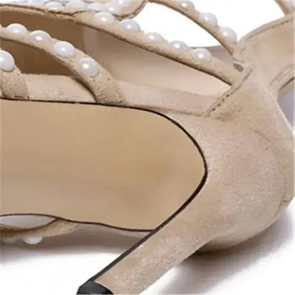 Womens Colorblock High Heels | Hollow-Out Open-Toe Stiletto Shoes in Black, Peach
